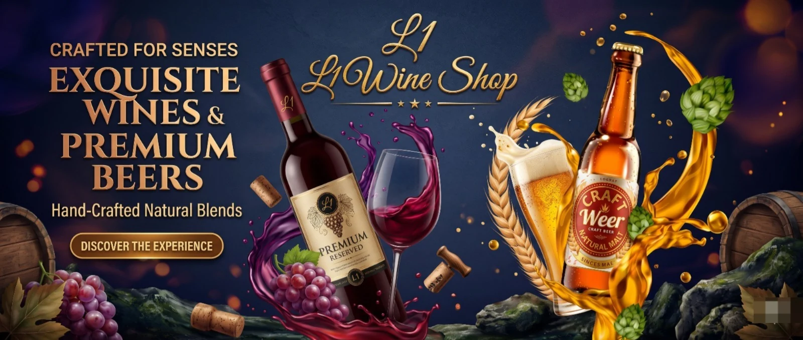L1 Wine Shop Gurugram — About Us page banner